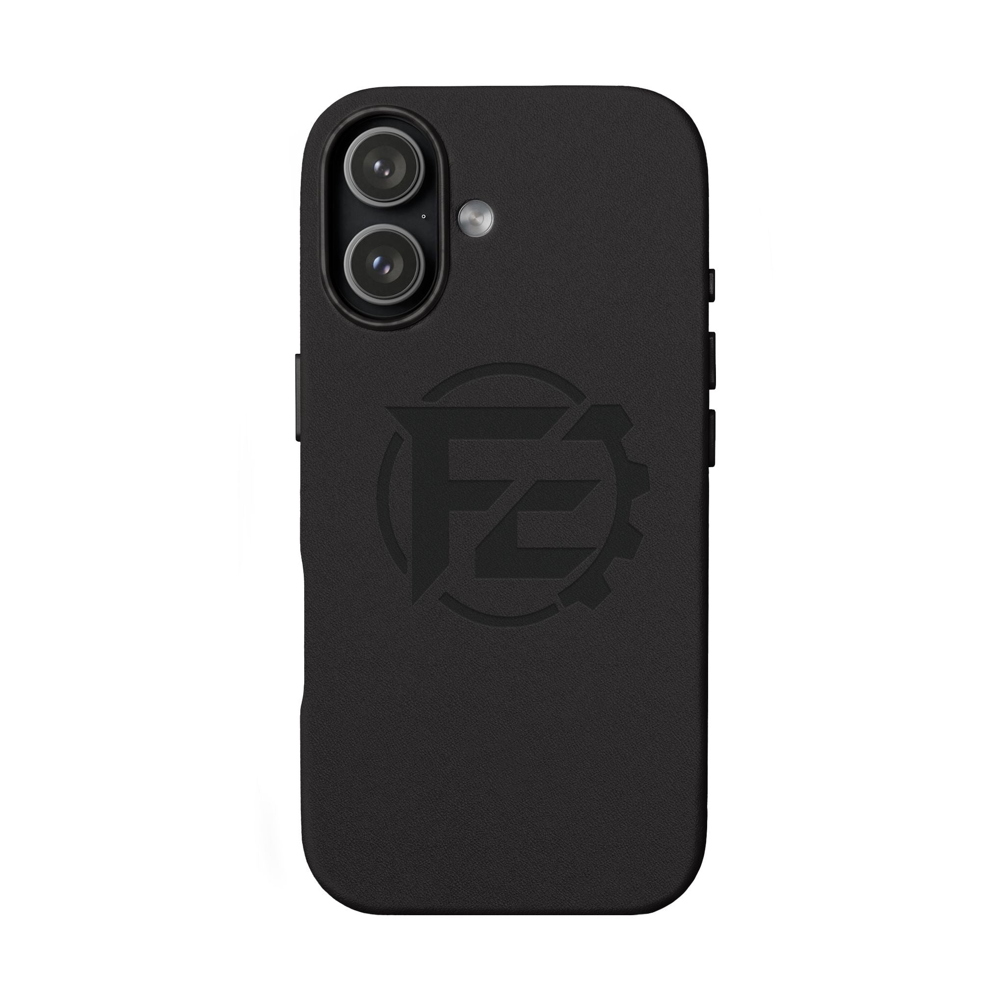 Engraved PU Leather Phone Case — Custom Debossed Logo iPhone Case, Protective Sleek Cover