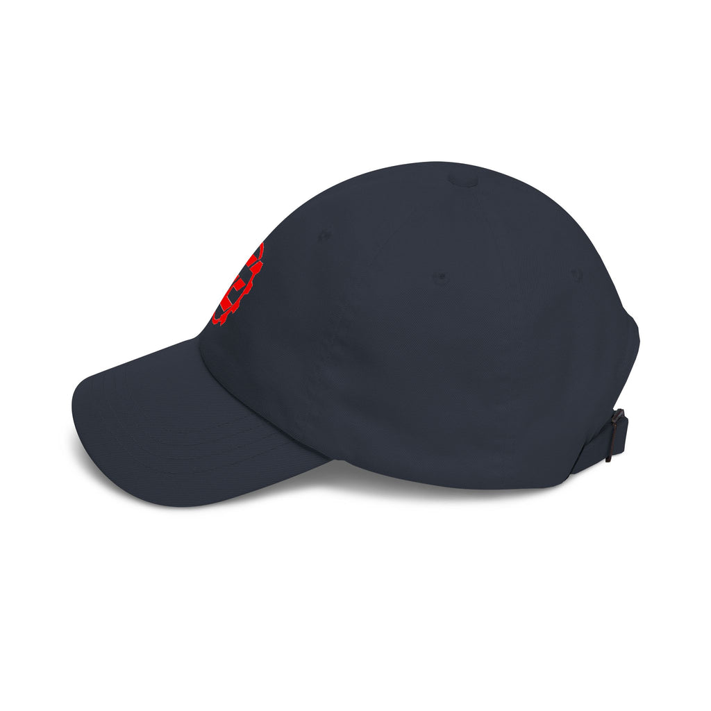 Embroidered Red Gear Logo Dad Cap