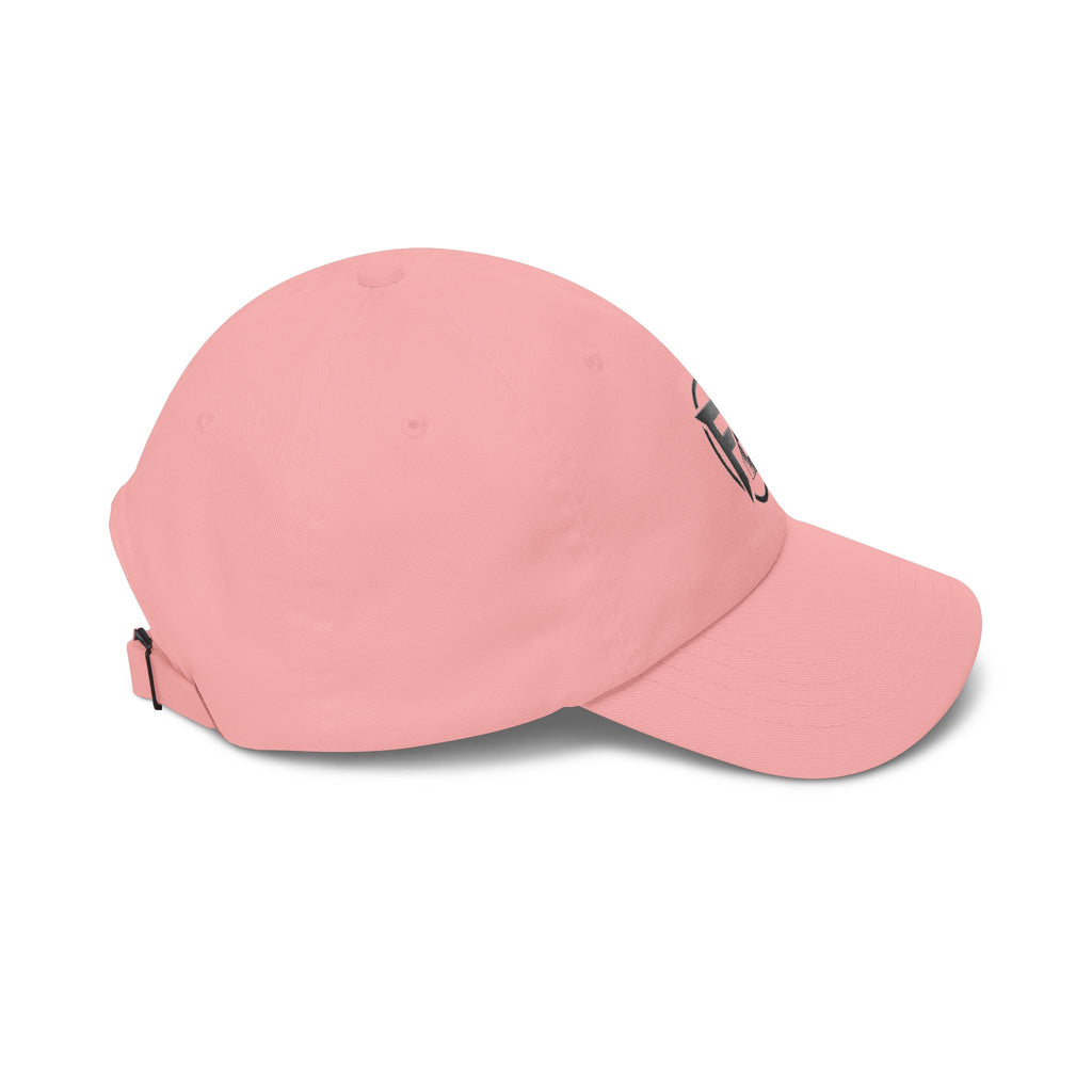 Minimalist 'FE' Logo Dad Cap — White Embroidered Baseball Hat