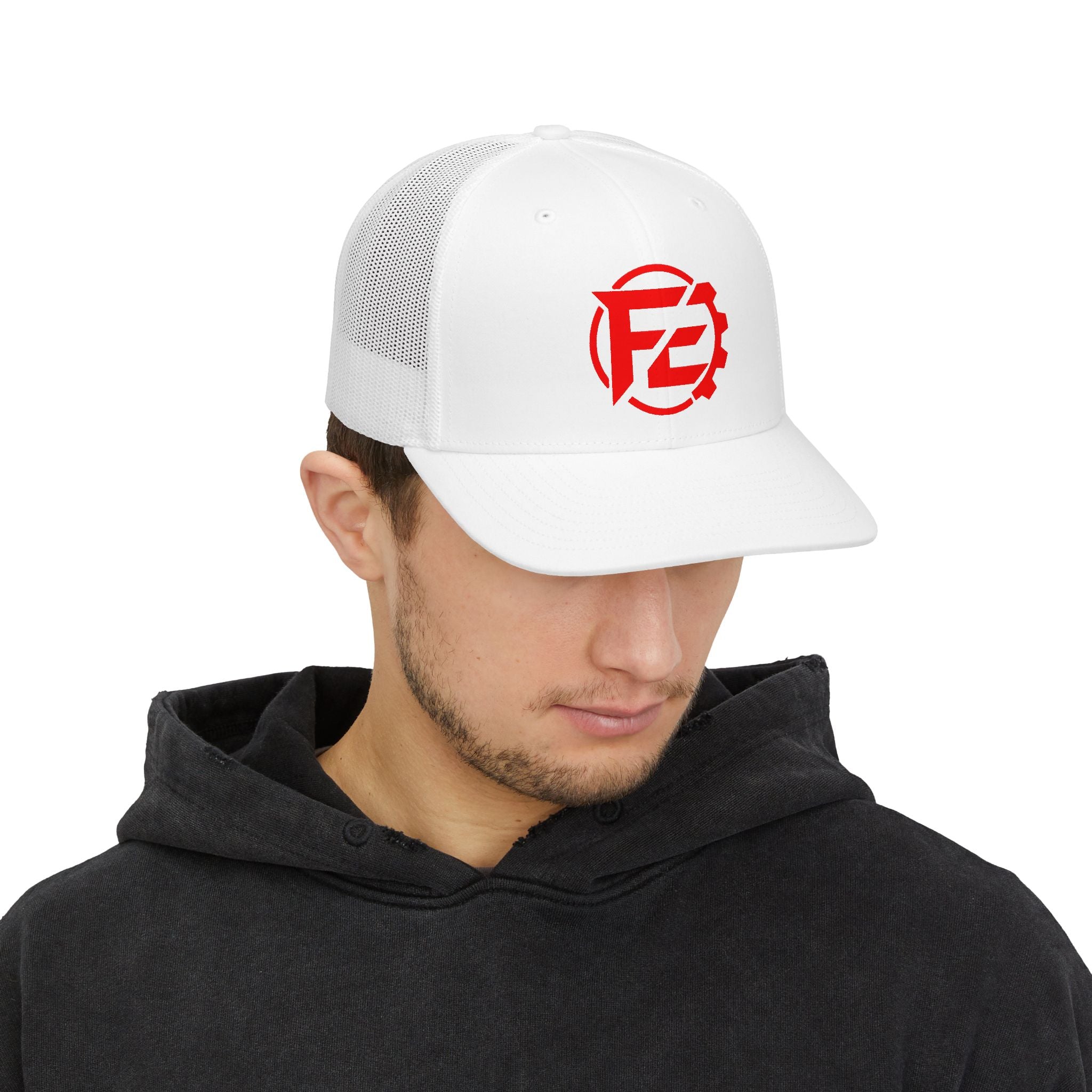 Red Gear Logo Trucker Cap