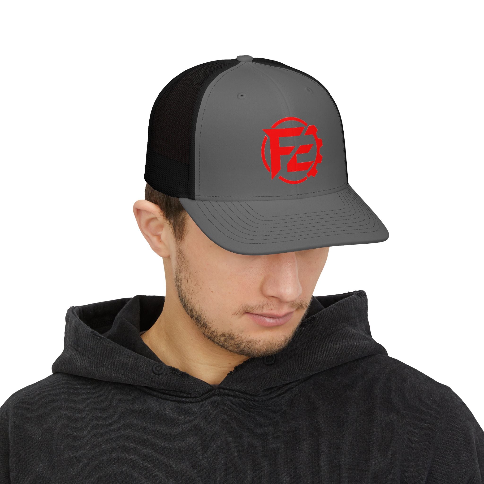 Red Gear Logo Trucker Cap