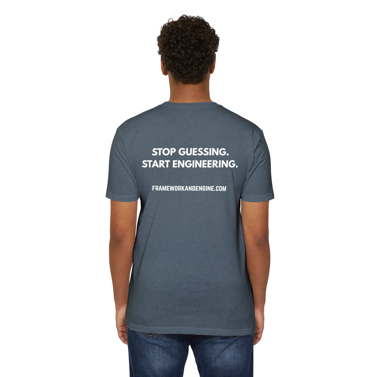 Stop Guessing. Start Engineering. T-Shirt — Motivational Engineering Tee