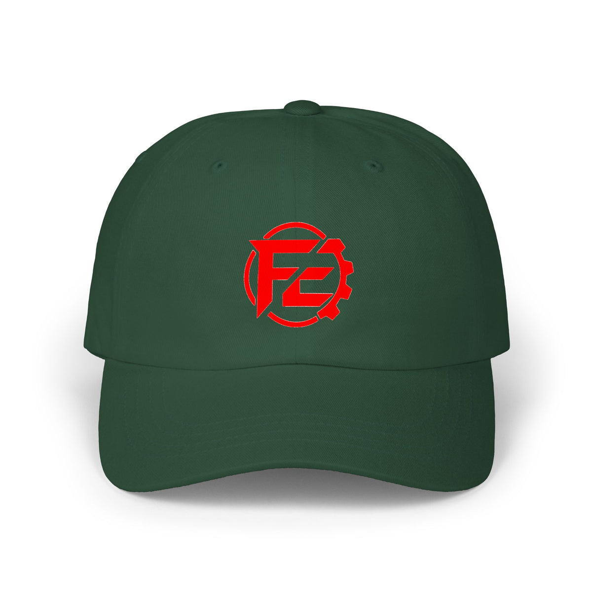 Embroidered Red Gear Logo Dad Cap