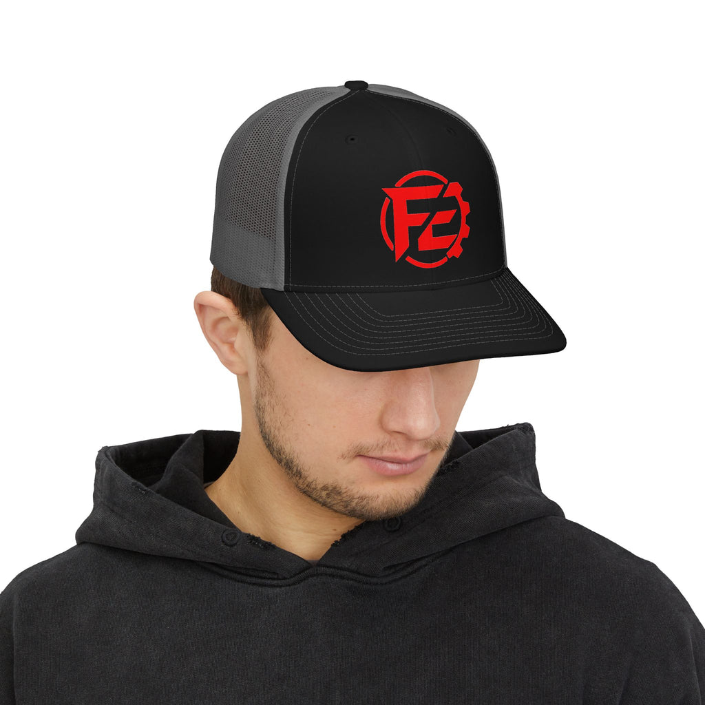 Red Gear Logo Trucker Cap