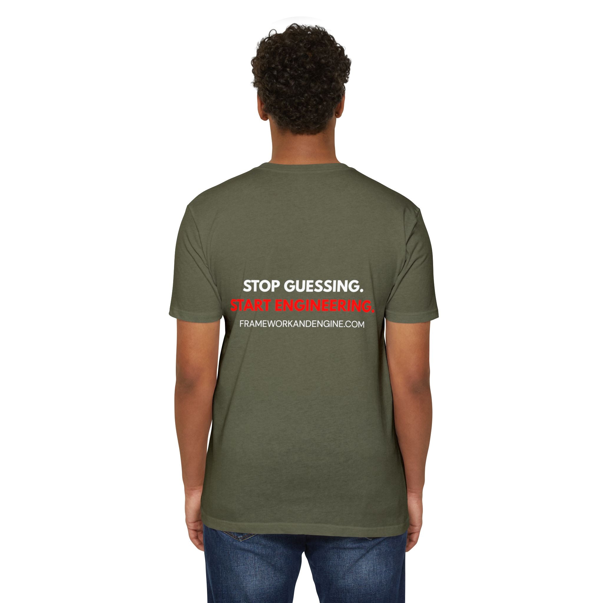 Engineering Logo T-Shirt — "Stop Guessing. Start Engineering." Tee
