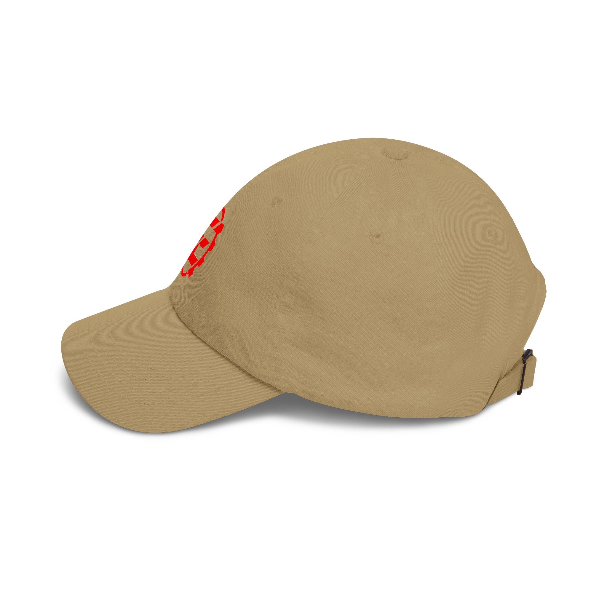 Embroidered Red Gear Logo Dad Cap