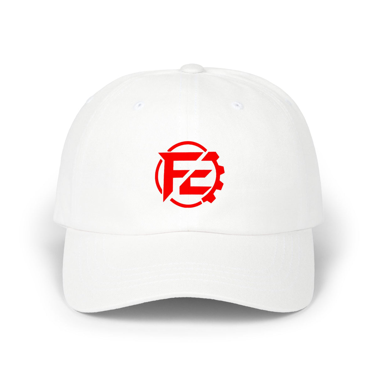 Embroidered Red Gear Logo Dad Cap