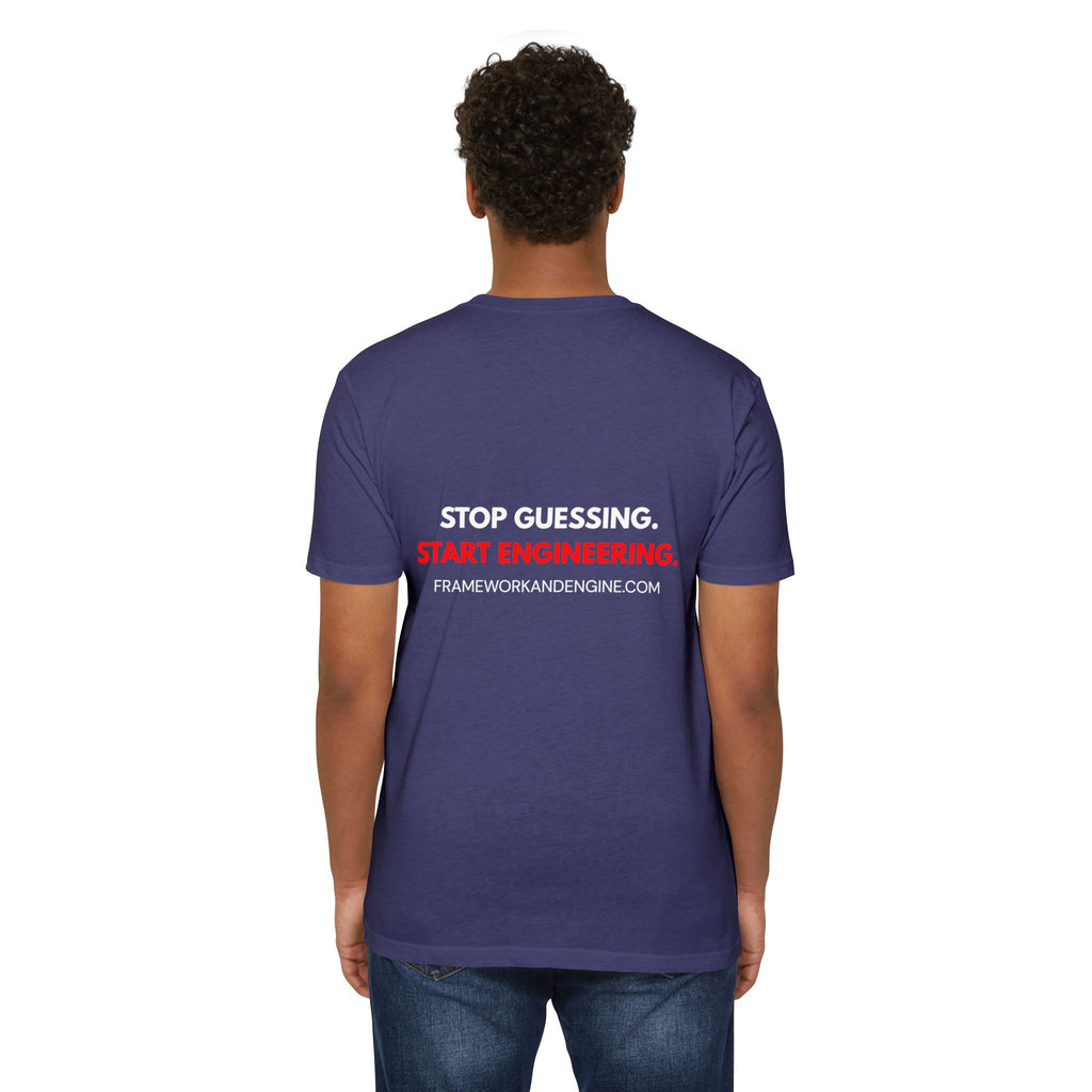 Engineering Logo T-Shirt — "Stop Guessing. Start Engineering." Tee