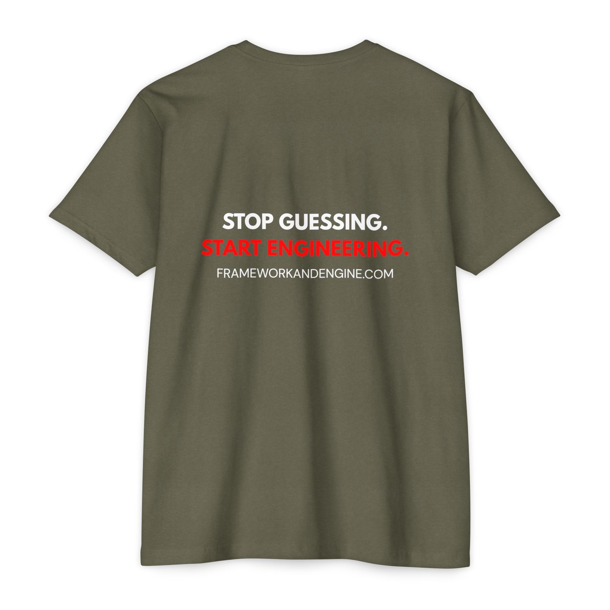 Engineering Logo T-Shirt — "Stop Guessing. Start Engineering." Tee