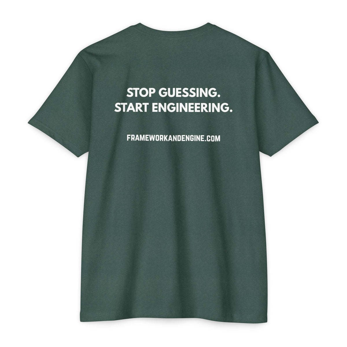 Stop Guessing. Start Engineering. T-Shirt — Motivational Engineering Tee