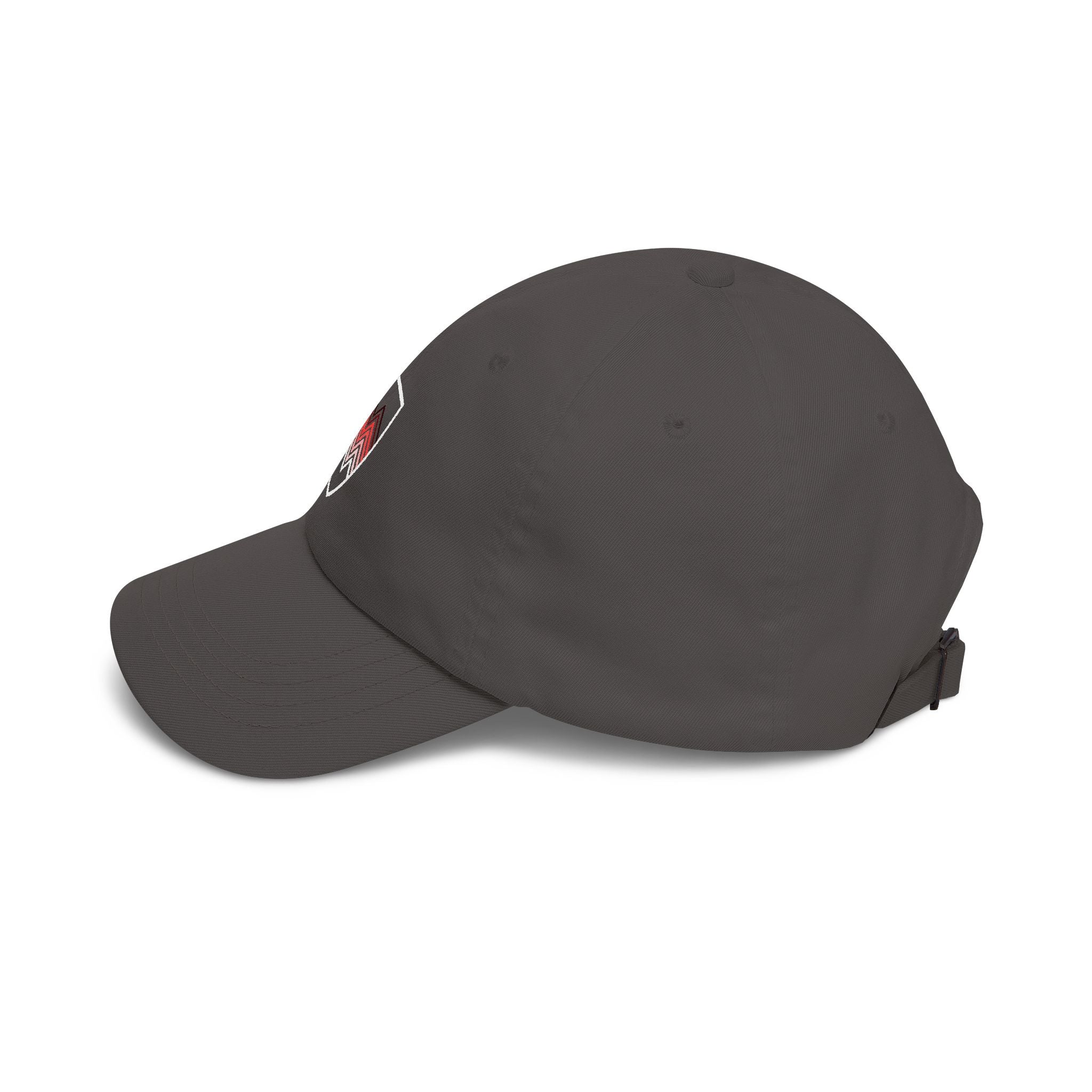 Embroidered Chevron Shield Dad Cap — Casual Tan Baseball Hat