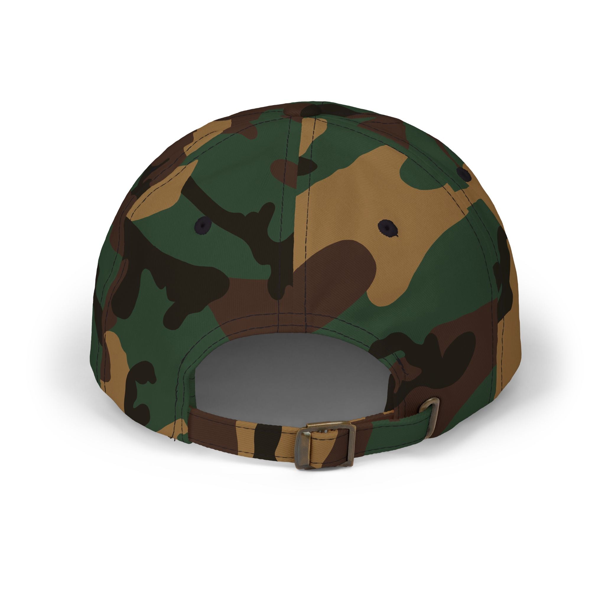 Embroidered Chevron Shield Dad Cap — Casual Tan Baseball Hat