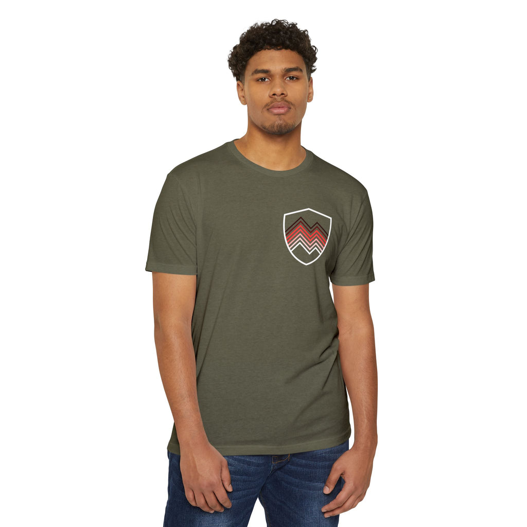 Unfinished Shield Graphic T-Shirt — Live Unfinished Logo Tee
