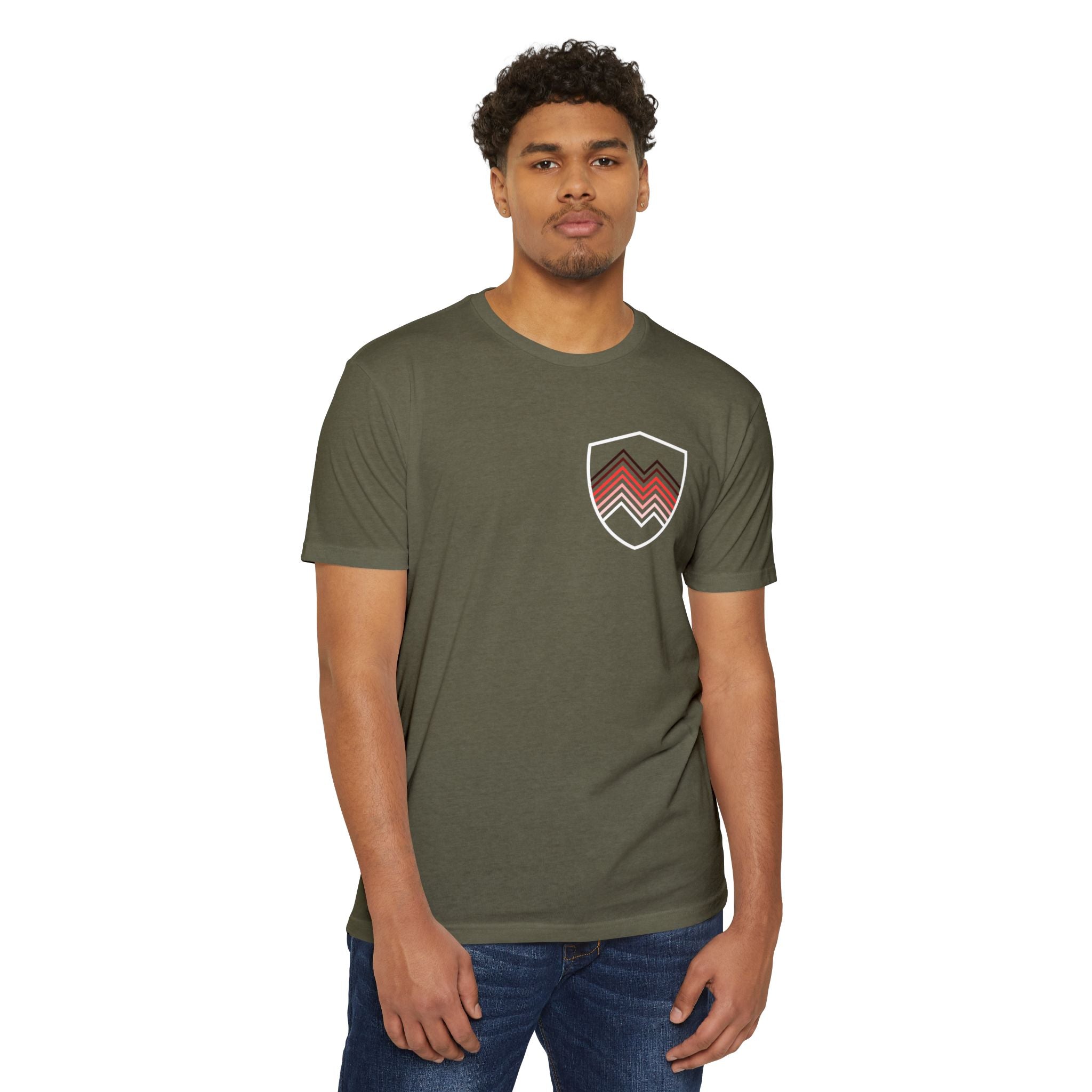 Unfinished Shield Graphic T-Shirt — Live Unfinished Logo Tee