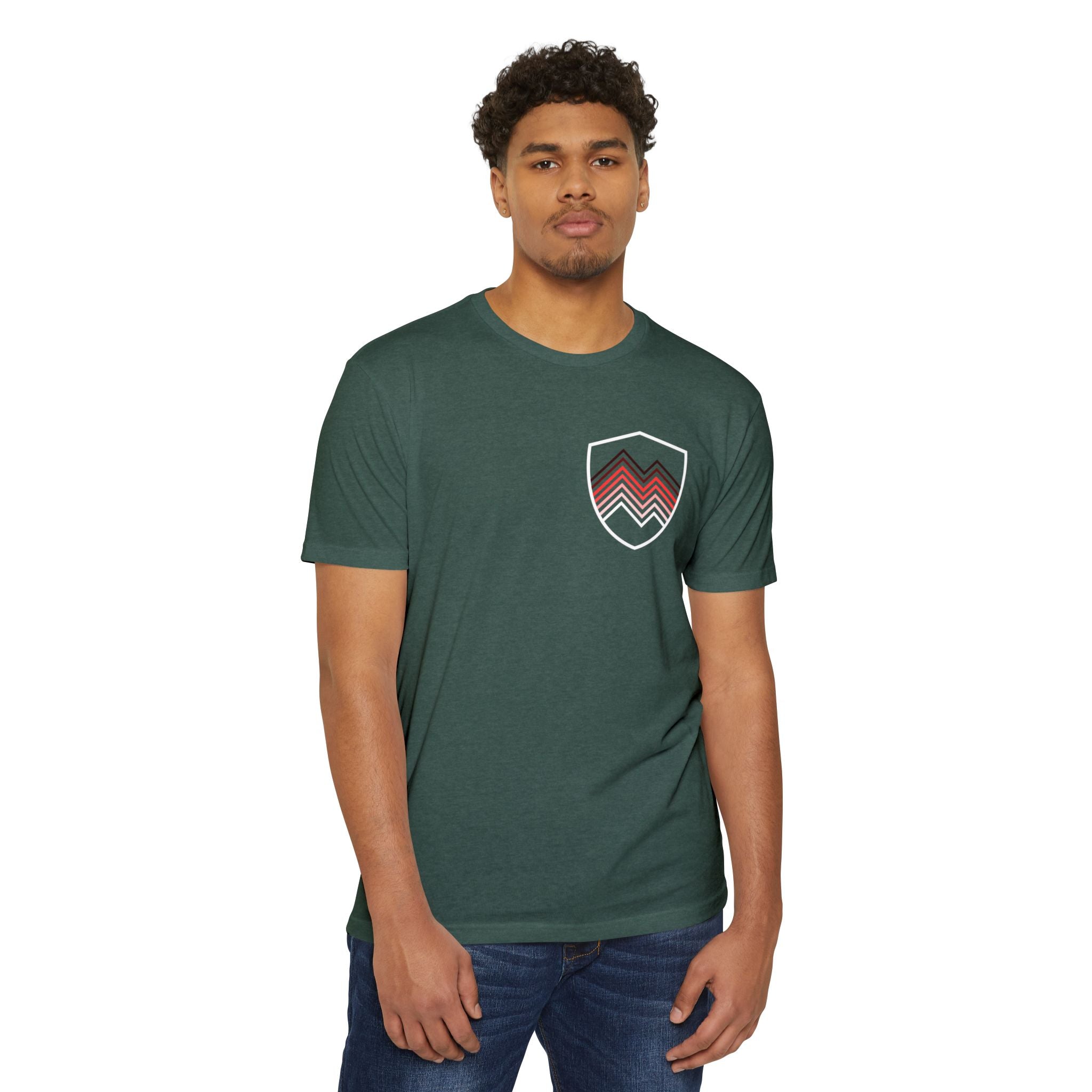 Unfinished Shield Graphic T-Shirt — Live Unfinished Logo Tee