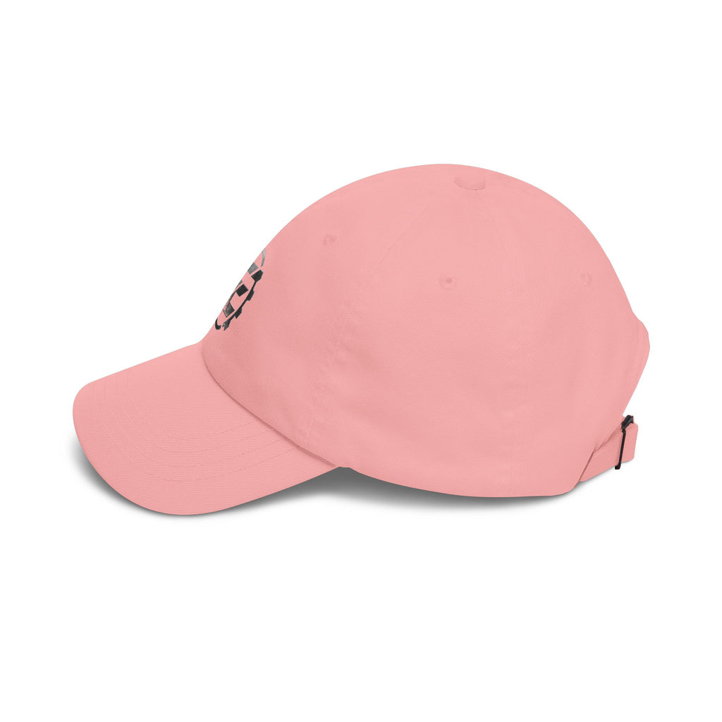 Minimalist 'FE' Logo Dad Cap — White Embroidered Baseball Hat