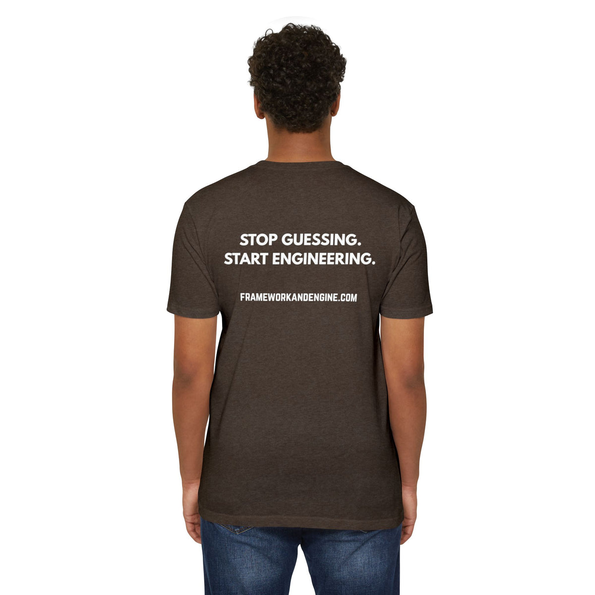 Stop Guessing. Start Engineering. T-Shirt — Motivational Engineering Tee