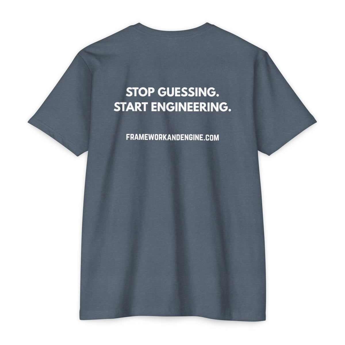 Stop Guessing. Start Engineering. T-Shirt — Motivational Engineering Tee