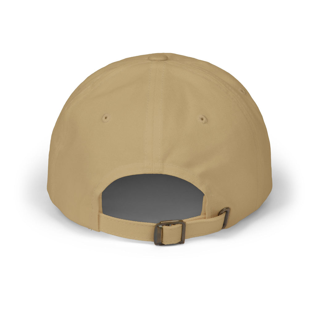 Embroidered Chevron Shield Dad Cap — Casual Tan Baseball Hat