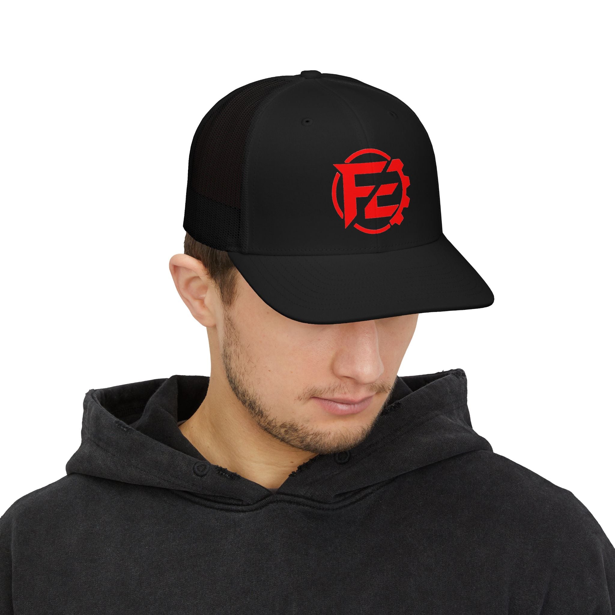 Red Gear Logo Trucker Cap