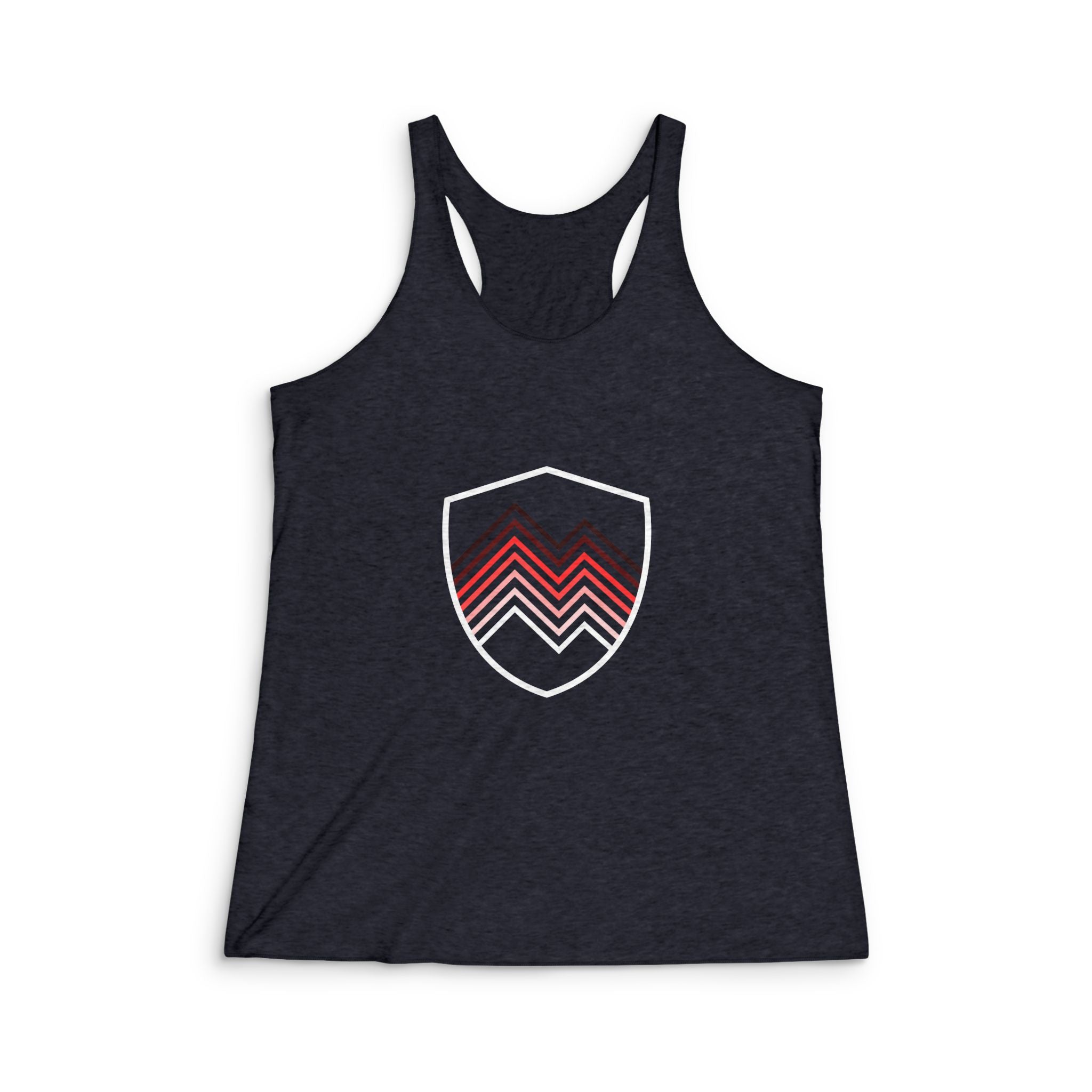Women's Racerback Tank Top — Retro Mountain Shield Graphic