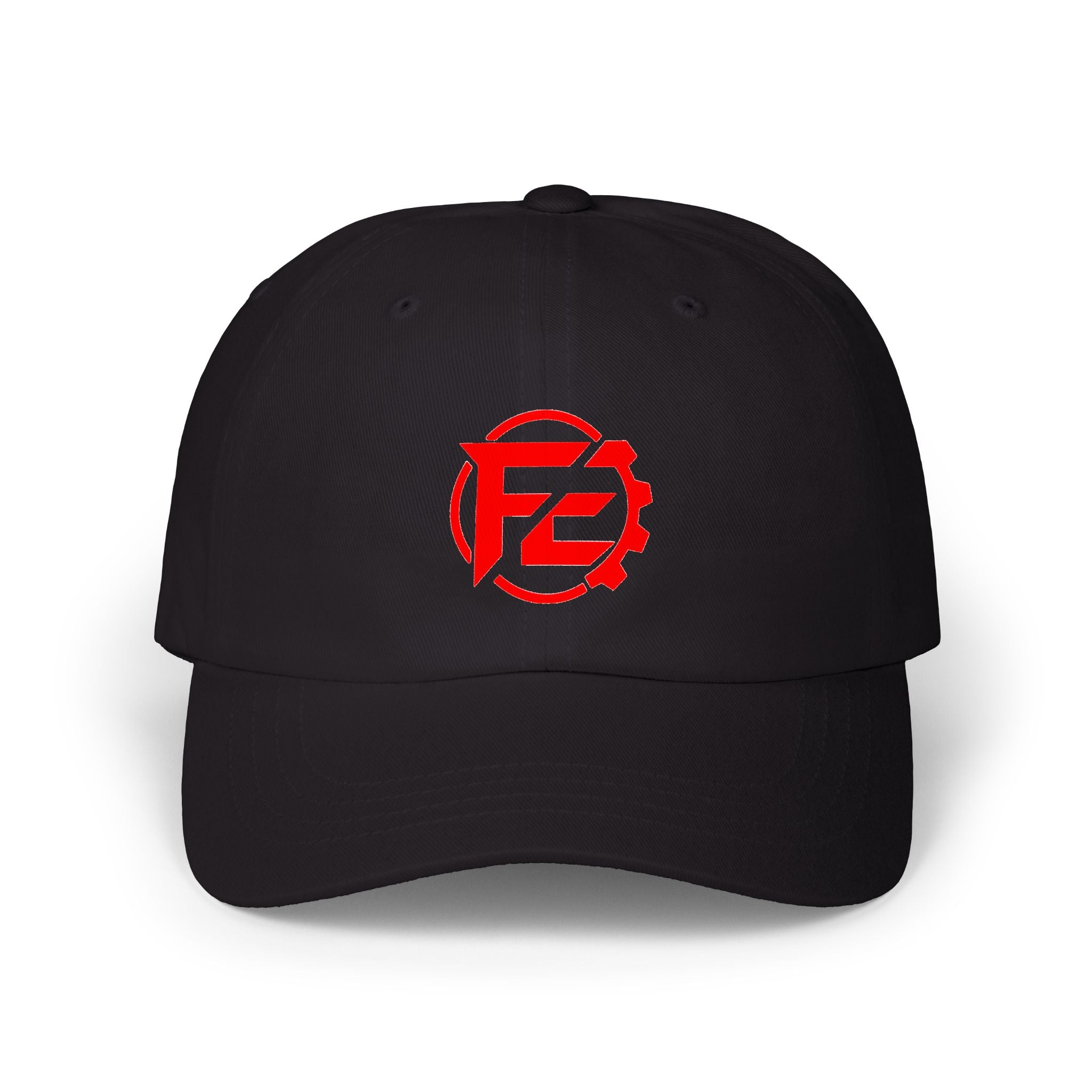 Embroidered Red Gear Logo Dad Cap