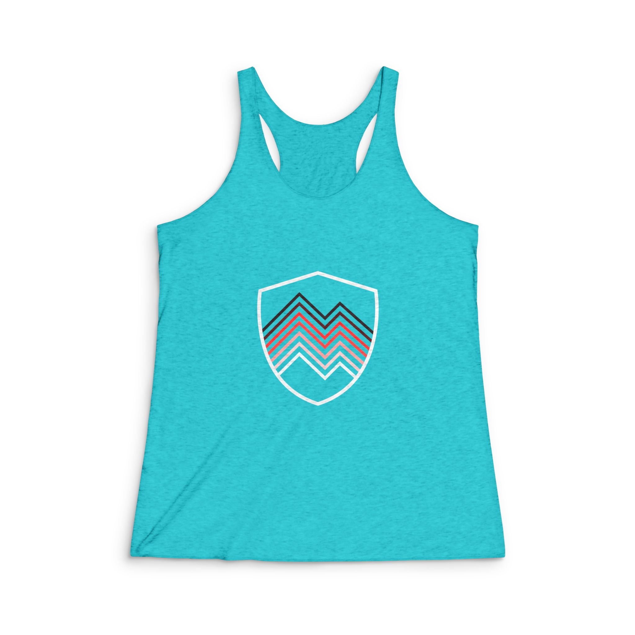 Women's Racerback Tank Top — Retro Mountain Shield Graphic