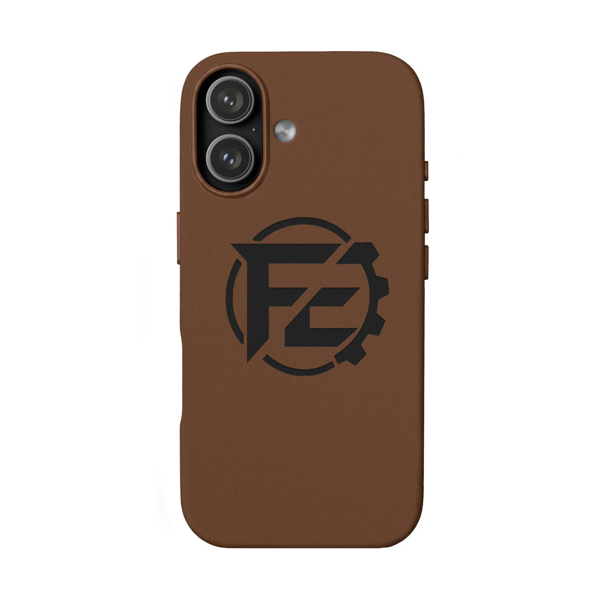 Engraved PU Leather Phone Case — Custom Debossed Logo iPhone Case, Protective Sleek Cover