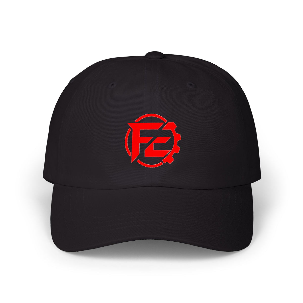 Embroidered Red Gear Logo Dad Cap