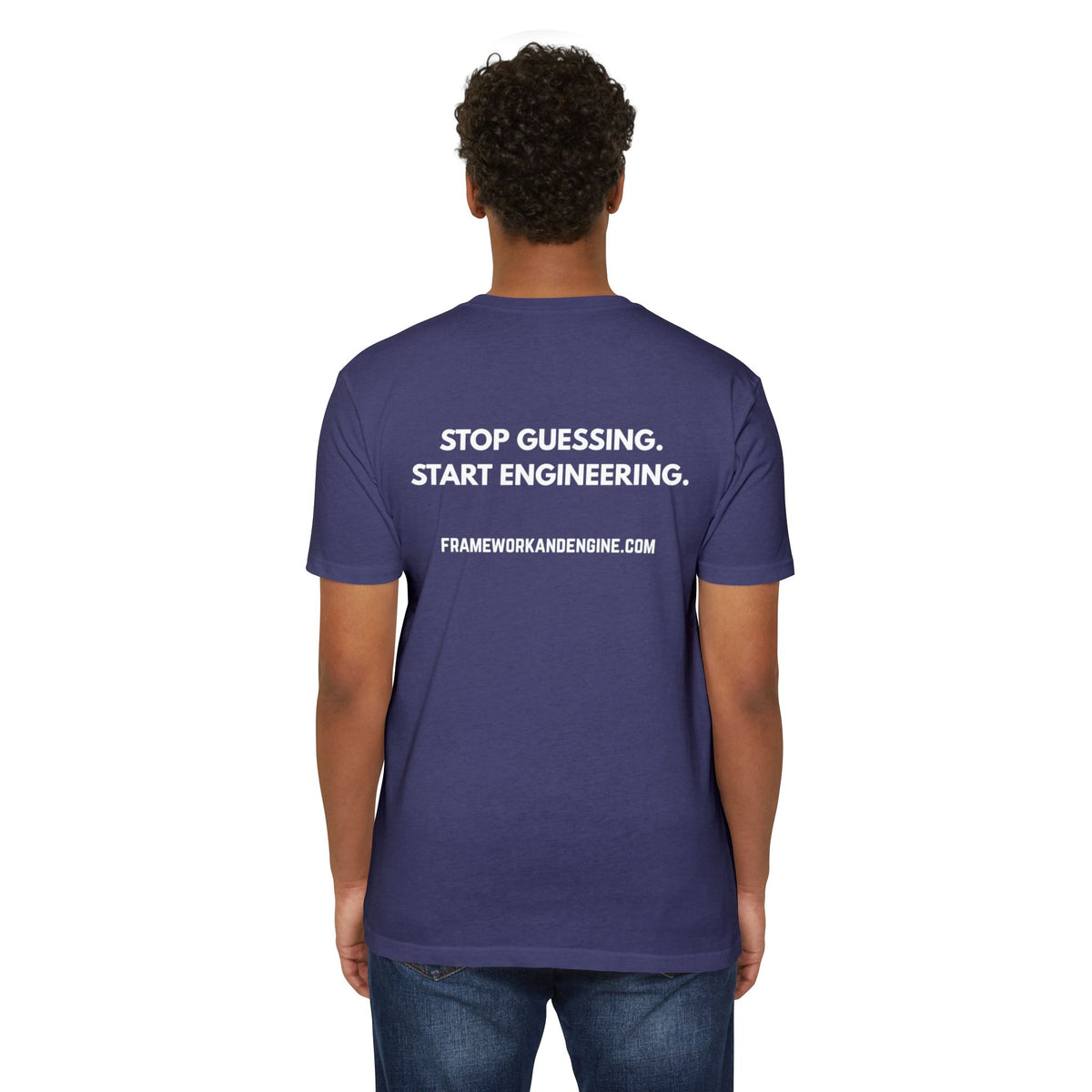Stop Guessing. Start Engineering. T-Shirt — Motivational Engineering Tee