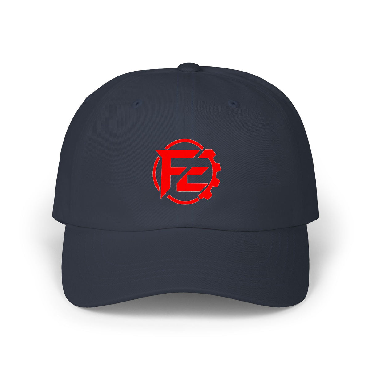 Embroidered Red Gear Logo Dad Cap