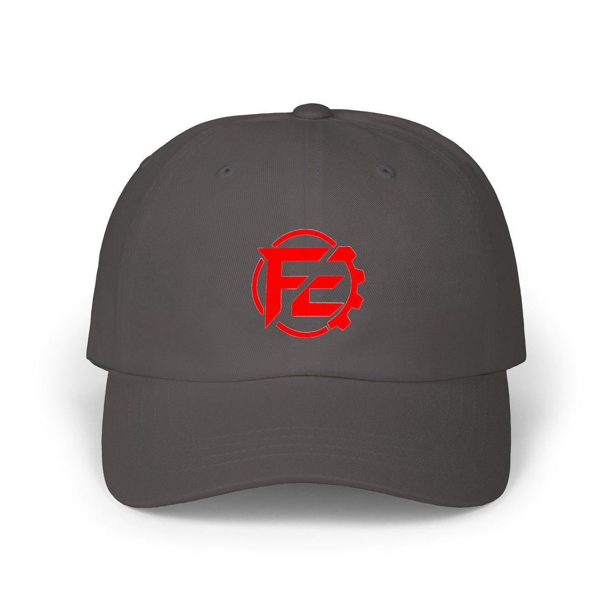 Embroidered Red Gear Logo Dad Cap