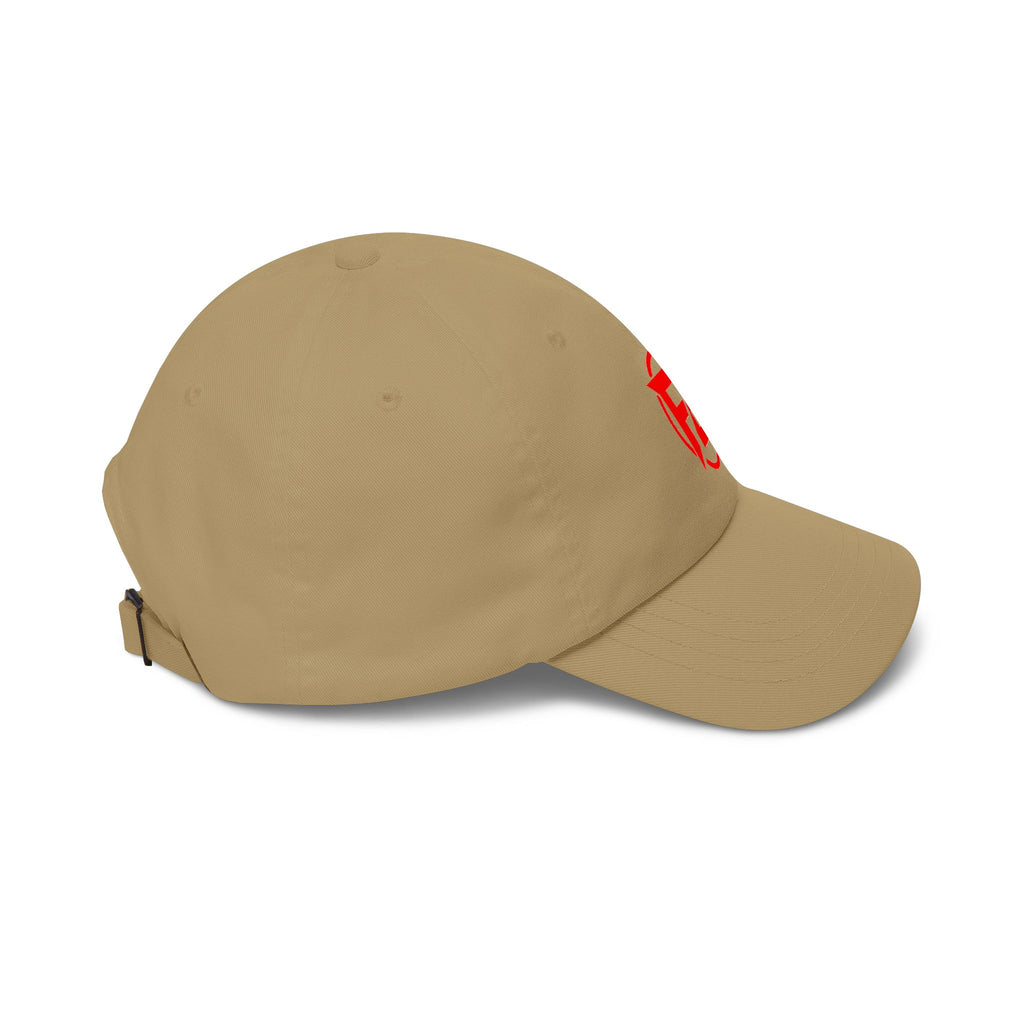 Embroidered Red Gear Logo Dad Cap
