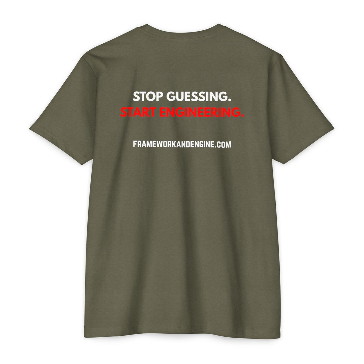 Engineering Logo T-Shirt — "Stop Guessing. Start Engineering." Tee