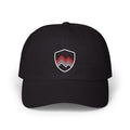 Embroidered Chevron Shield Dad Cap — Casual Tan Baseball Hat